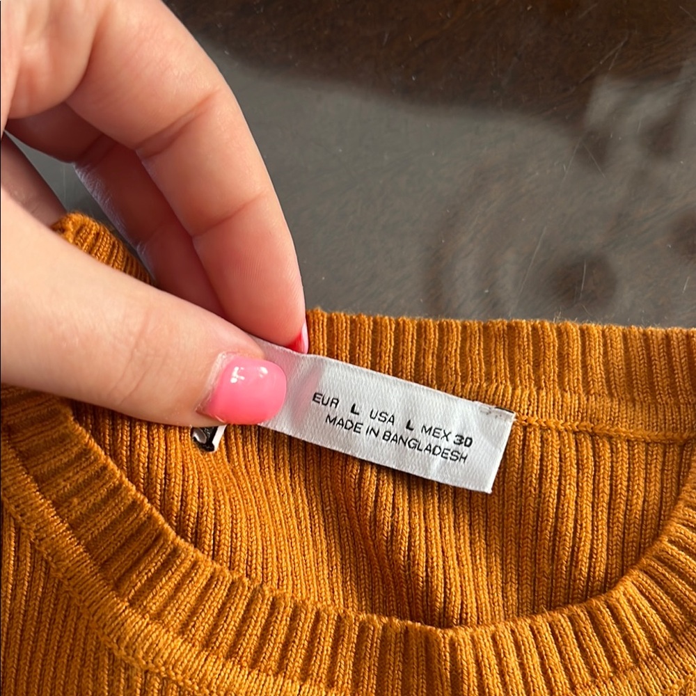 Orange Sleeveless Ribbed Top - Picture 2 of 4